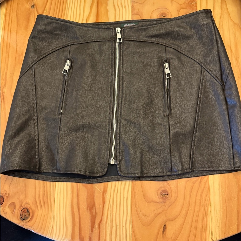 Black Leather Mini Skirt